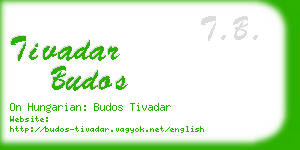 tivadar budos business card